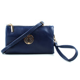 Aossta Womens Small Crossbody Bag for Girls Crossbody Phone Bags Mini Shoulder Handbag With Wristlet Adjustable Strap (Navy)